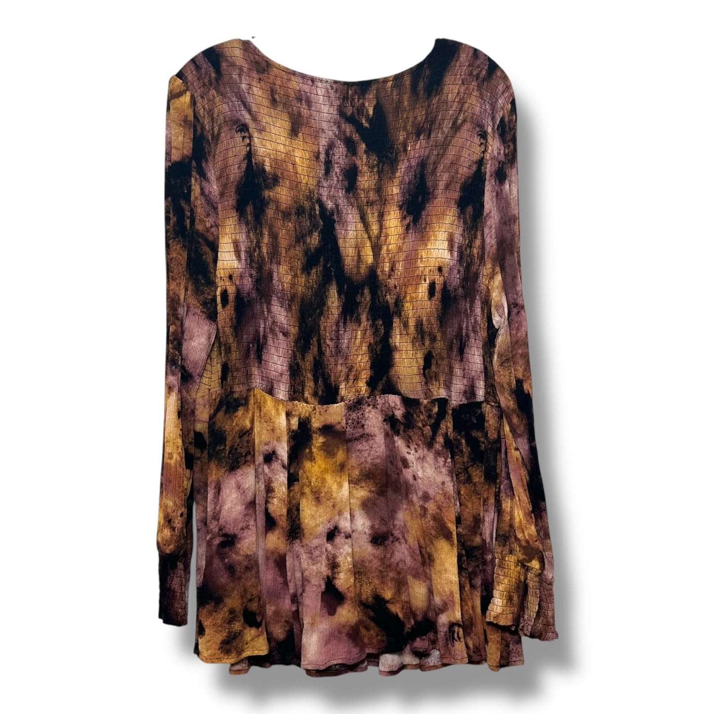 Top Long Sleeve By Torrid In Tie Dye Print, Size: 2x