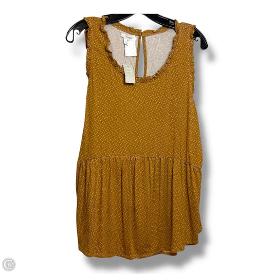 Top Sleeveless By Maurices In Gold, Size: Xl