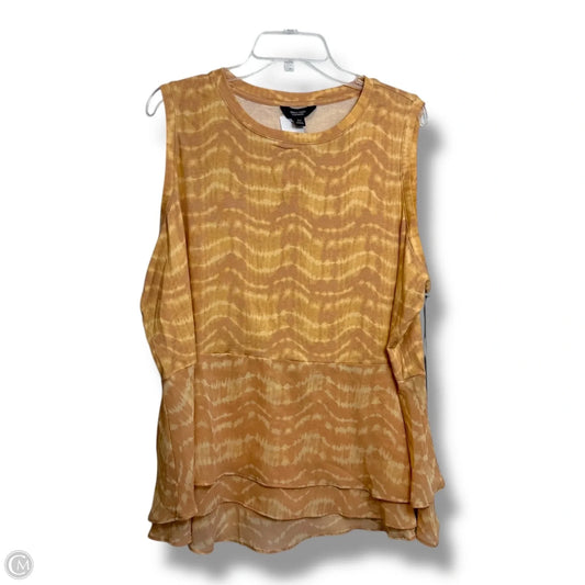 Top Sleeveless By Simply Vera In Peach, Size: 2x