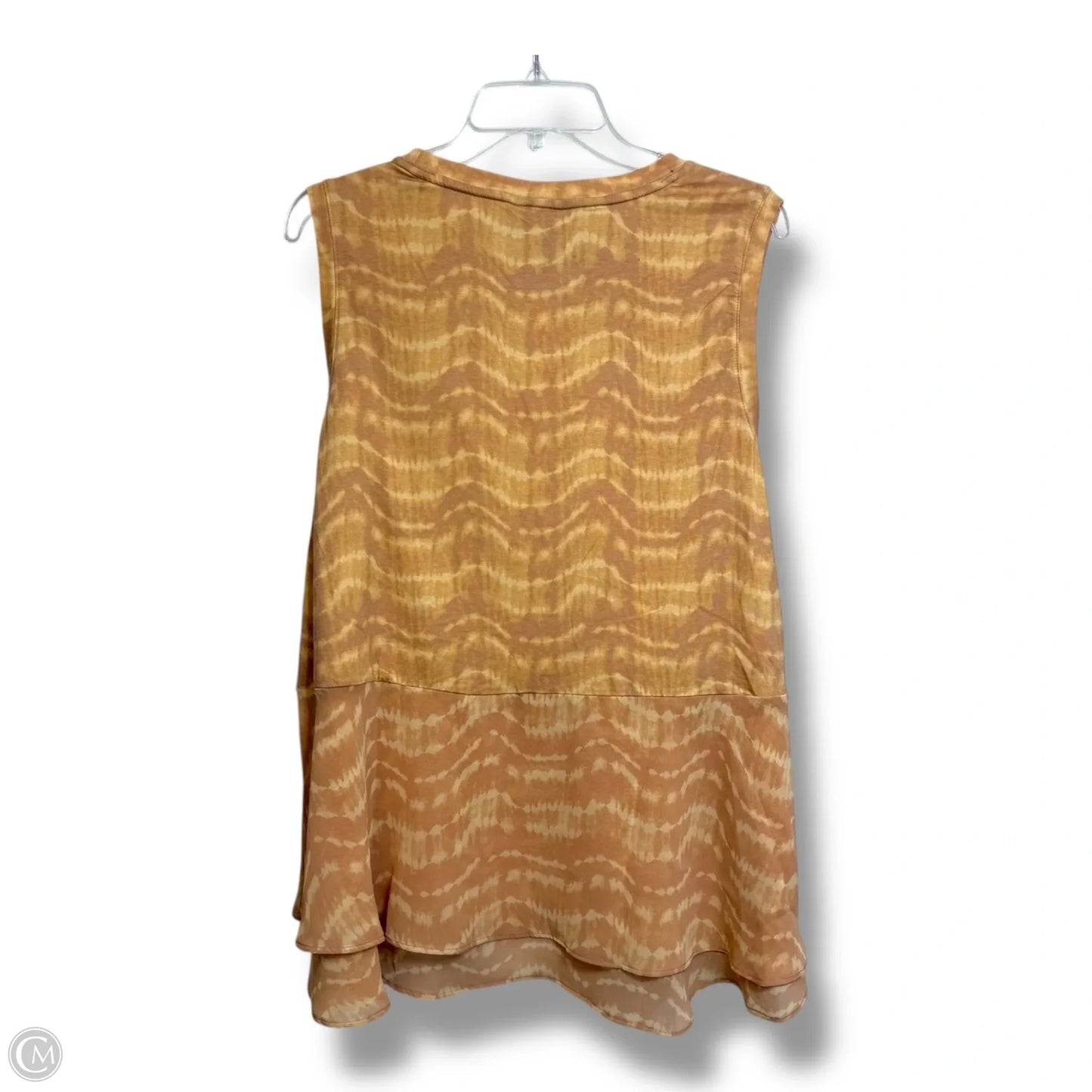 Top Sleeveless By Simply Vera In Peach, Size: 2x