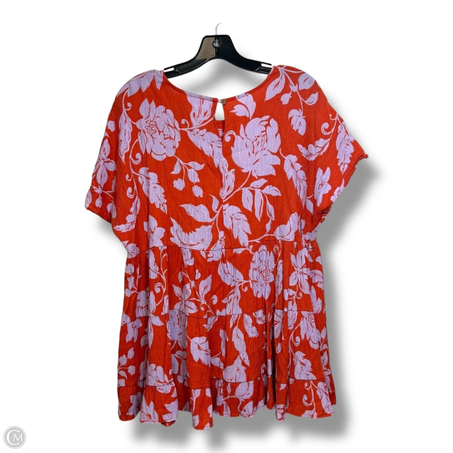 Top Short Sleeve By Easel In Floral Print, Size: L