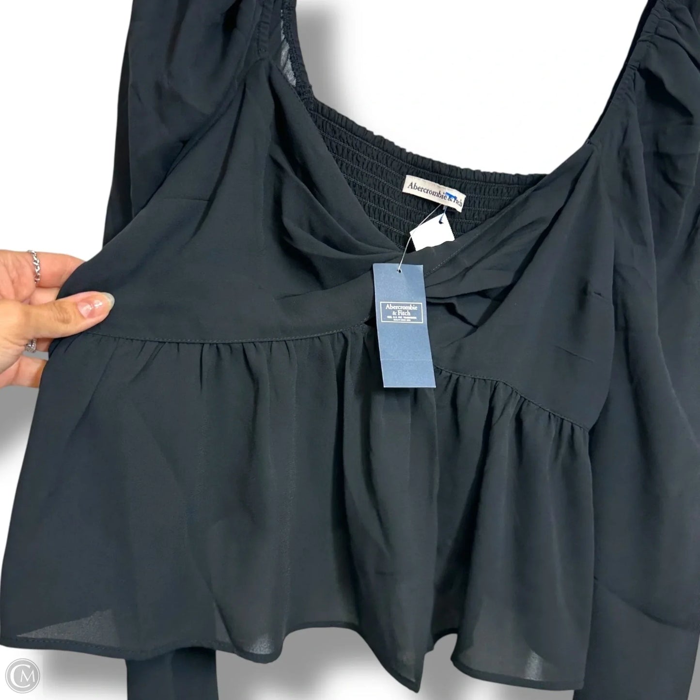 Top Long Sleeve By Abercrombie And Fitch In Black, Size: L