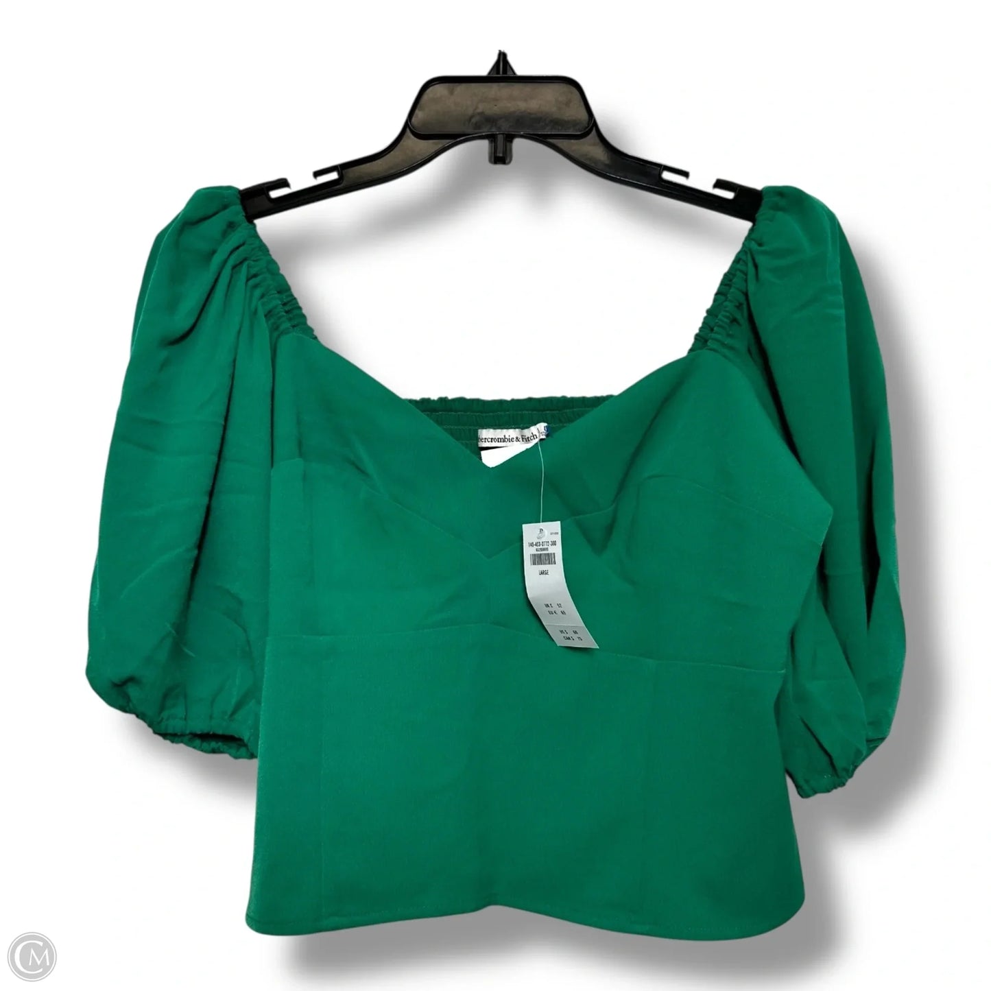 Top Long Sleeve By Abercrombie And Fitch In Green, Size: L