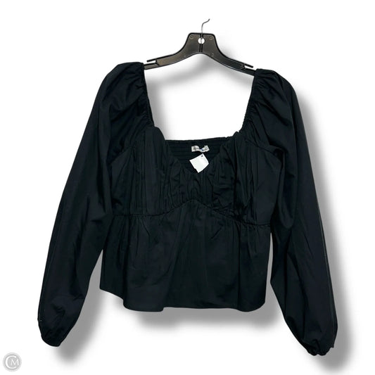 Top Long Sleeve By Abercrombie And Fitch In Black, Size: L