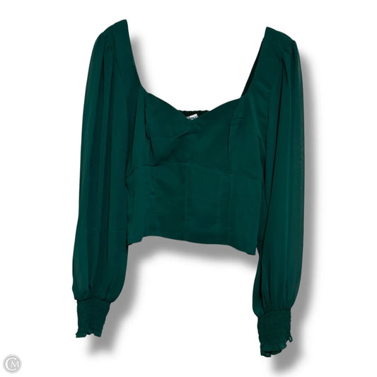 Top Long Sleeve By Abercrombie And Fitch In Green, Size: L