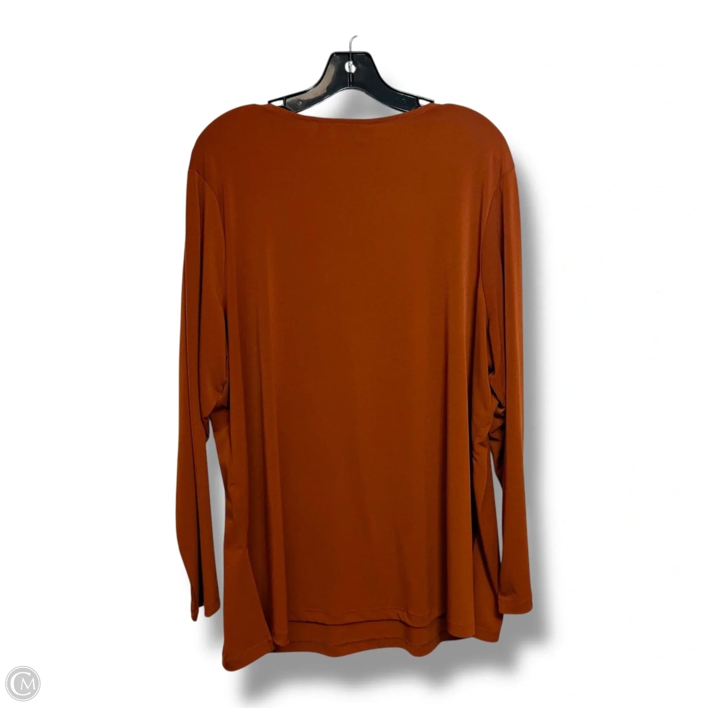 Top Long Sleeve By Susan Graver In Copper, Size: 1x