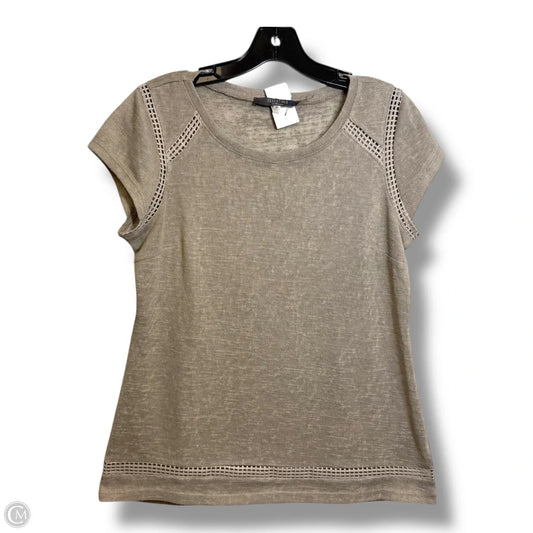Top Sleeveless Basic By Essentials In Tan, Size: M