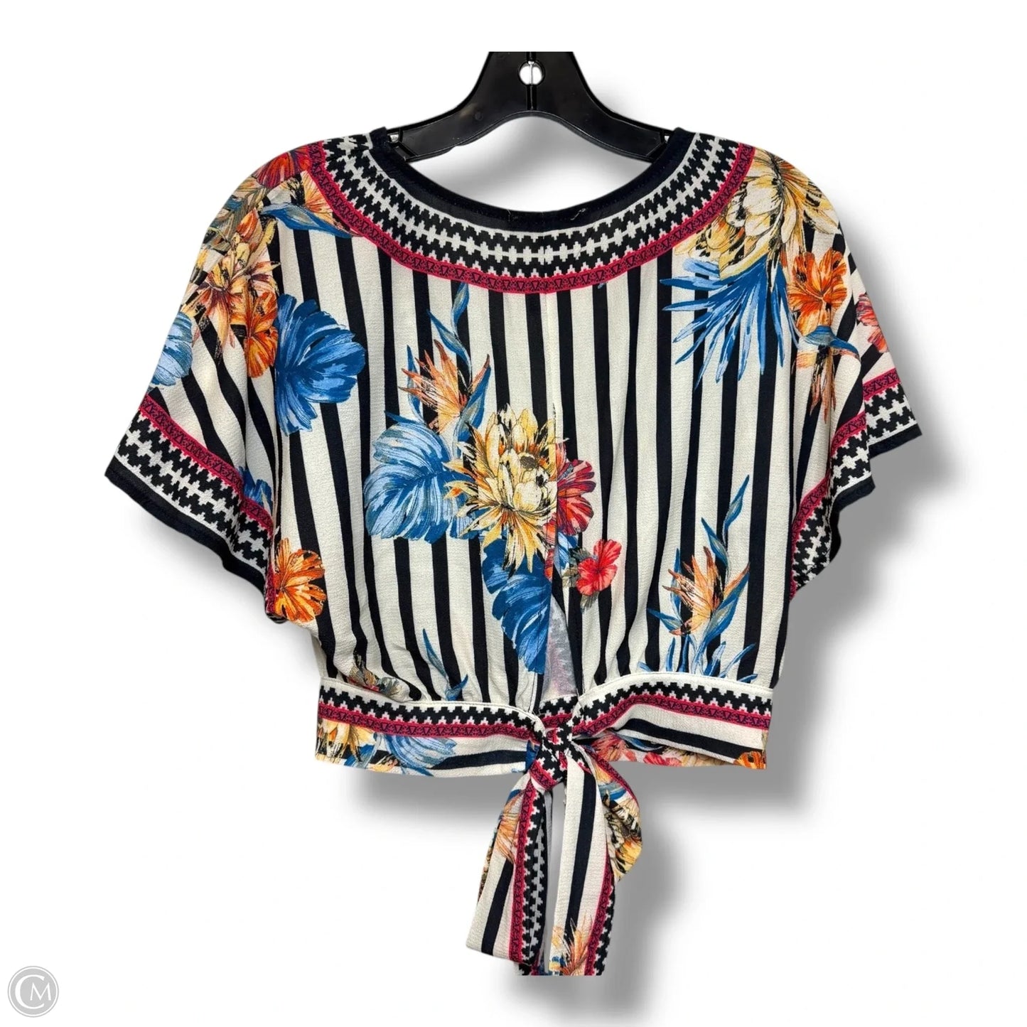 Top Short Sleeve By Flying Tomato In Multi-colored, Size: S