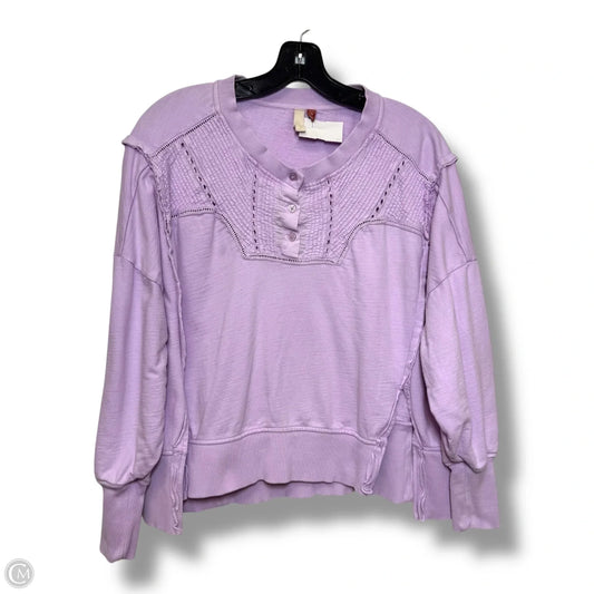 Top Long Sleeve By Pilcro In Purple, Size: Xs