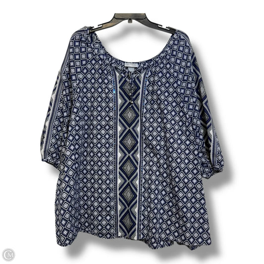 Top Short Sleeve By Catherines In Blue, Size: 4x