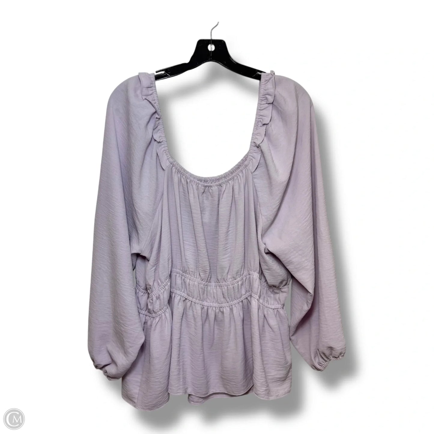 Top Long Sleeve By Nine West Apparel In Purple, Size: 1x