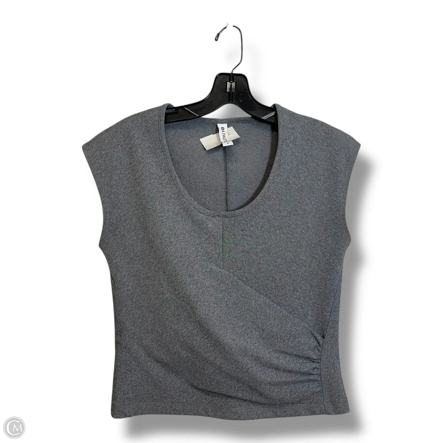 Athletic Top Short Sleeve By Athleta In Grey, Size: S