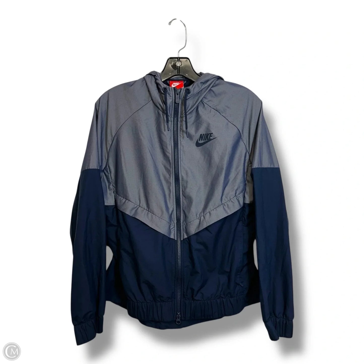Athletic Jacket By Nike Apparel In Navy, Size: M