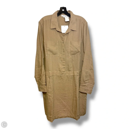 Dress Casual Midi By Beachlunchlounge In Tan, Size: Xl