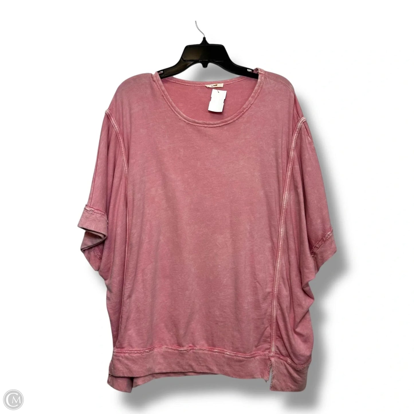 Top Short Sleeve By Cme In Pink, Size: M