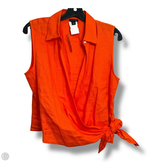 Top Sleeveless By Ann Taylor In Orange, Size: M