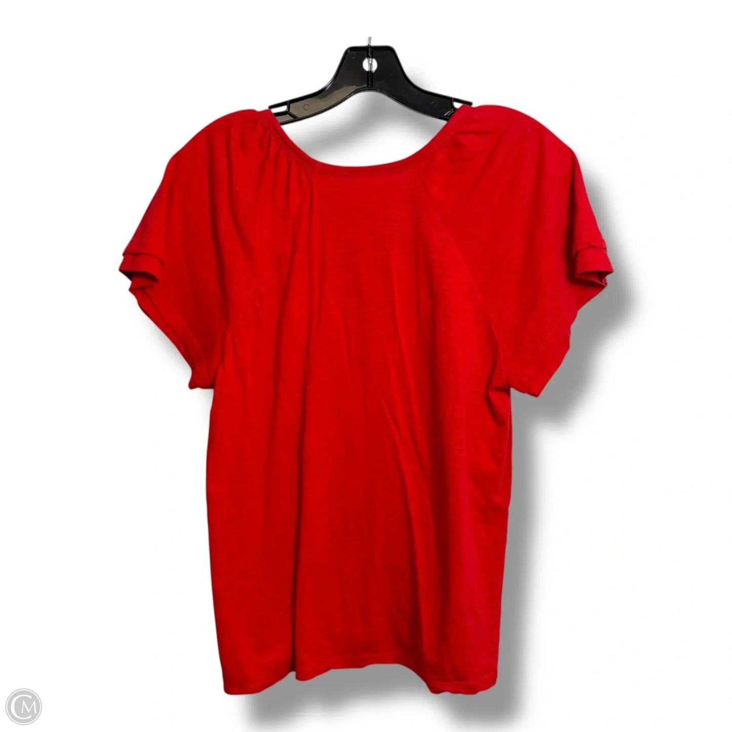 Top Short Sleeve Basic By Rafaella In Red, Size: M