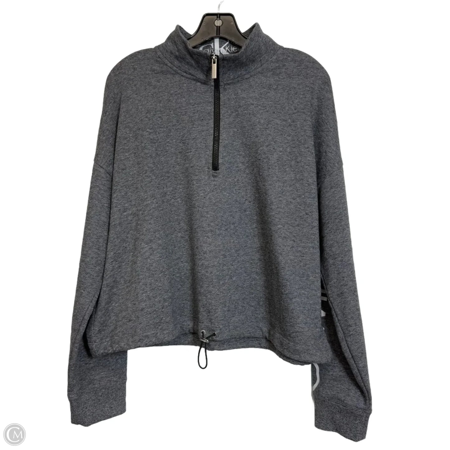 Athletic Jacket By Calvin Klein Performance In Grey, Size: Xl