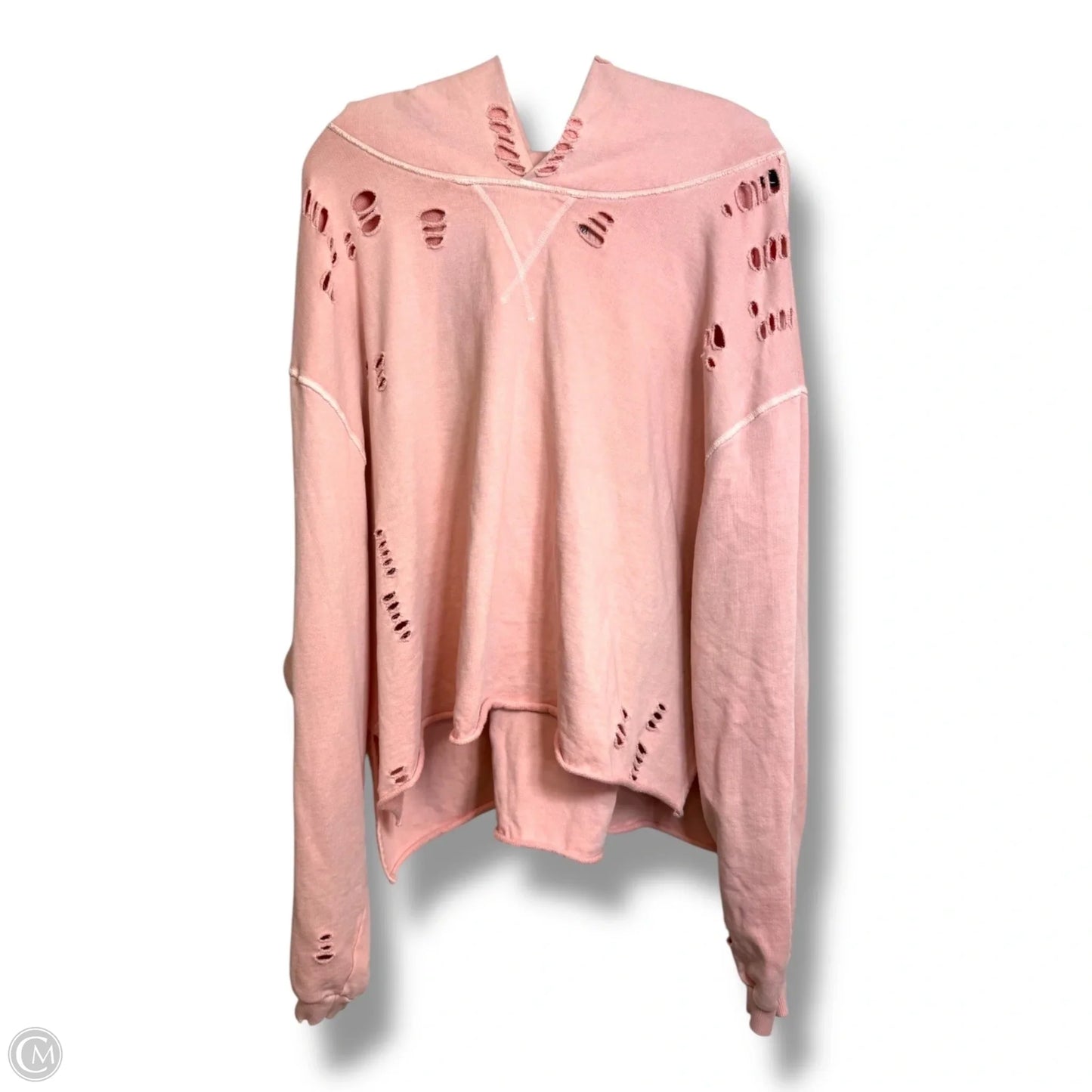 Sweatshirt Hoodie By Cme In Pink, Size: L
