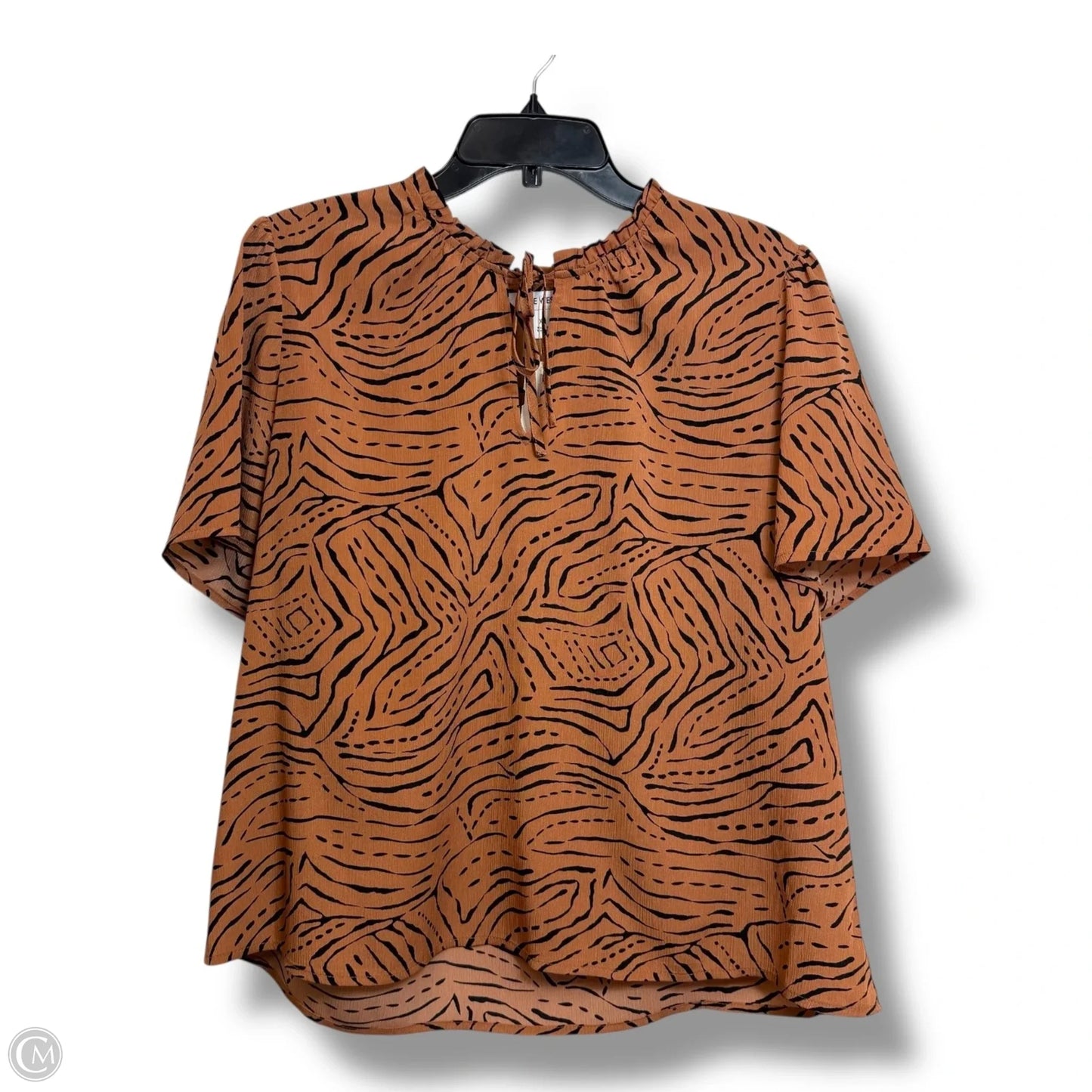 Top Short Sleeve By Nine West In Animal Print, Size: Xl