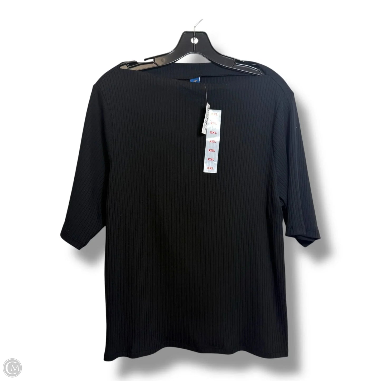 Top Short Sleeve Basic By Old Navy In Black, Size: Xxl