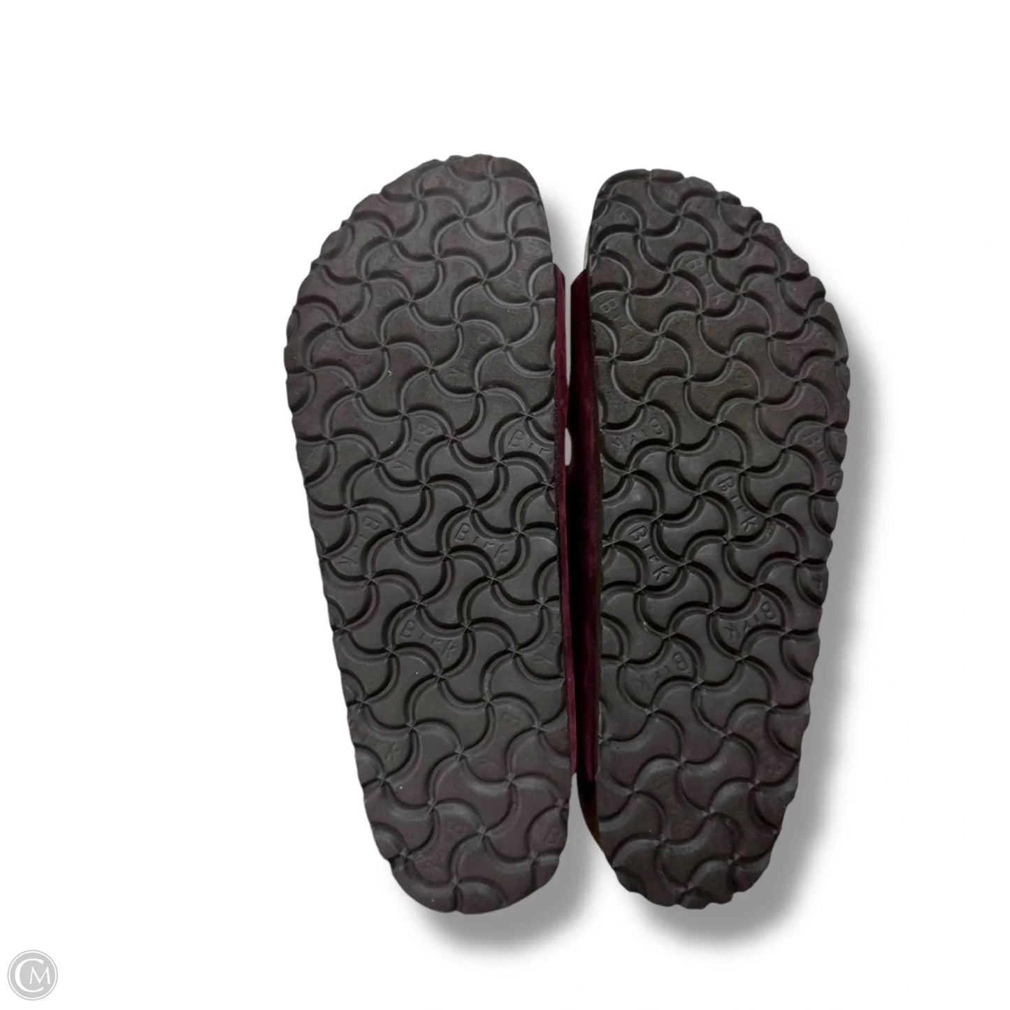 Sandals Flats By Birkenstock In Maroon, Size: 7