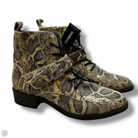 Boots Ankle Flats By Express In Snakeskin Print, Size: 7