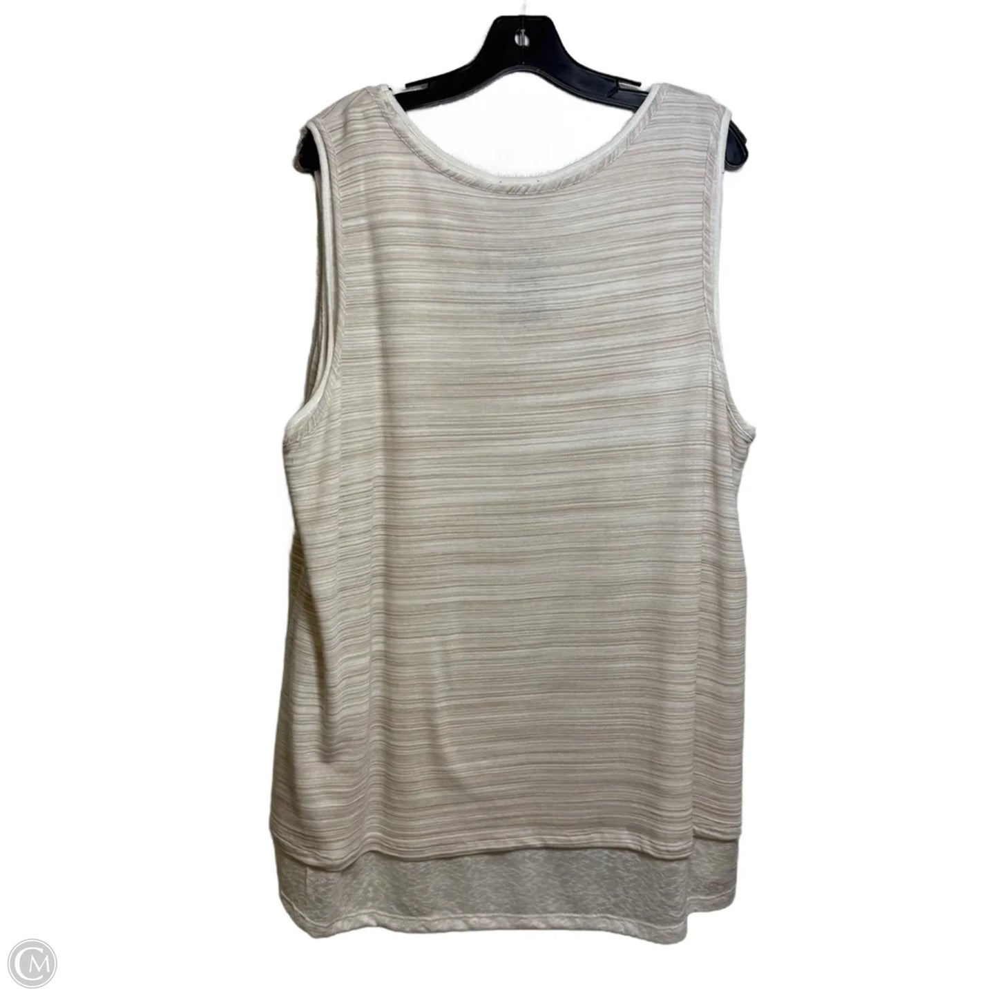 Top Sleeveless By Jones New York In Tan, Size: 3x