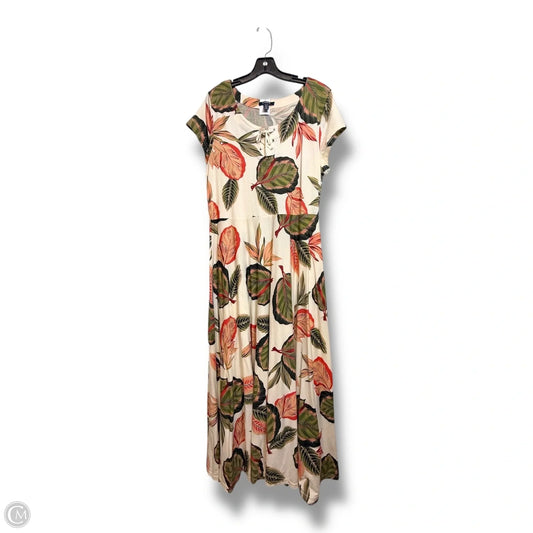 Dress Casual Maxi By Chaps In Ivory, Size: Xl