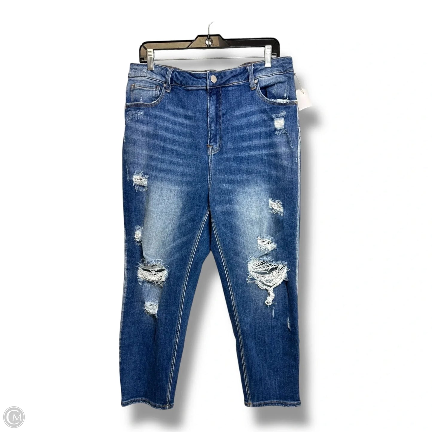 Jeans Straight By Risen In Blue Denim, Size: 1x