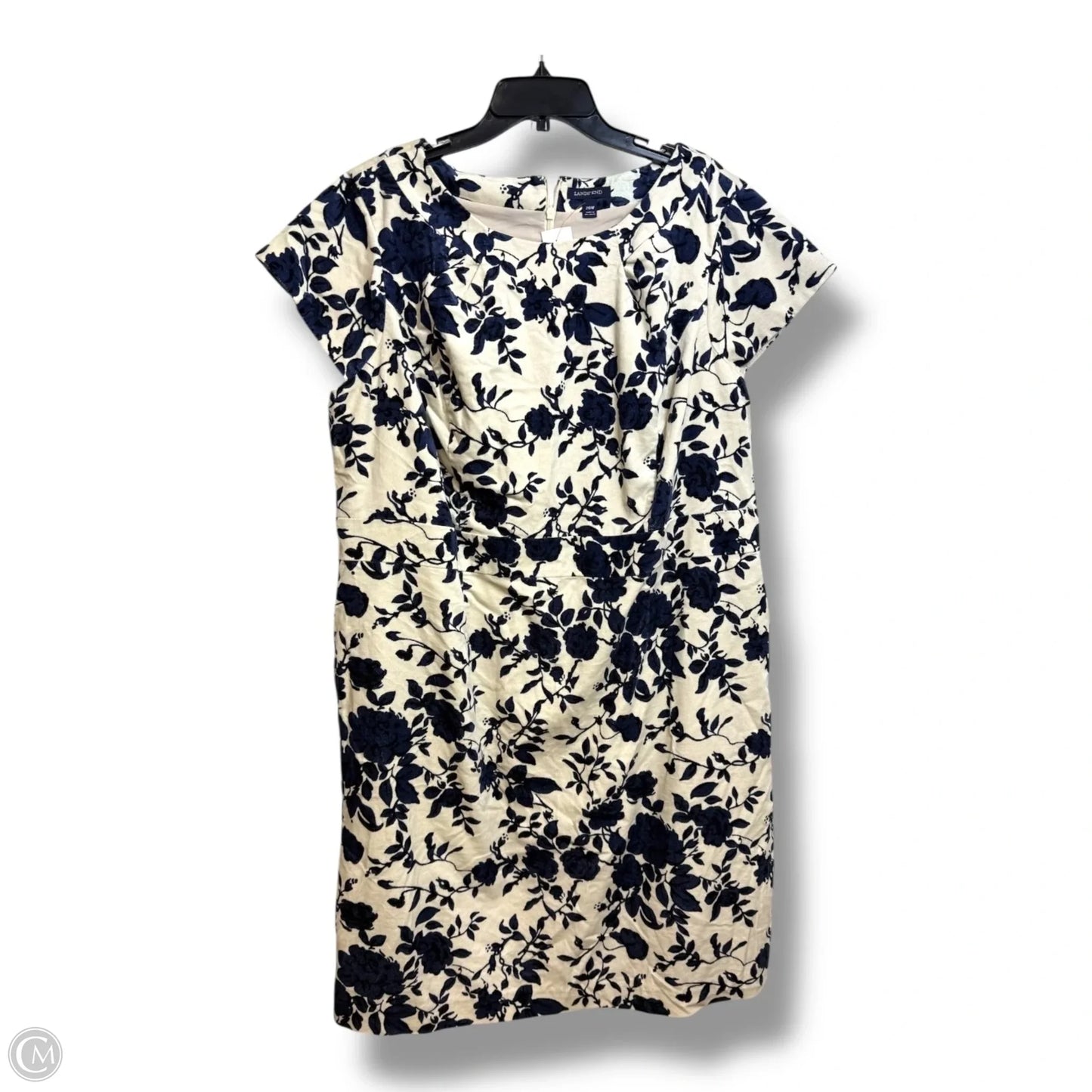 Dress Party Midi By Lands End In Floral Print, Size: 20