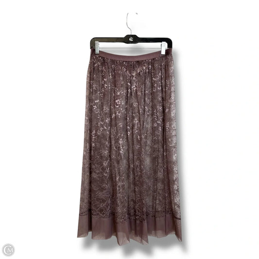 Sheer overlay Skirt Midi By Victorias Secret In Taupe, Size: L