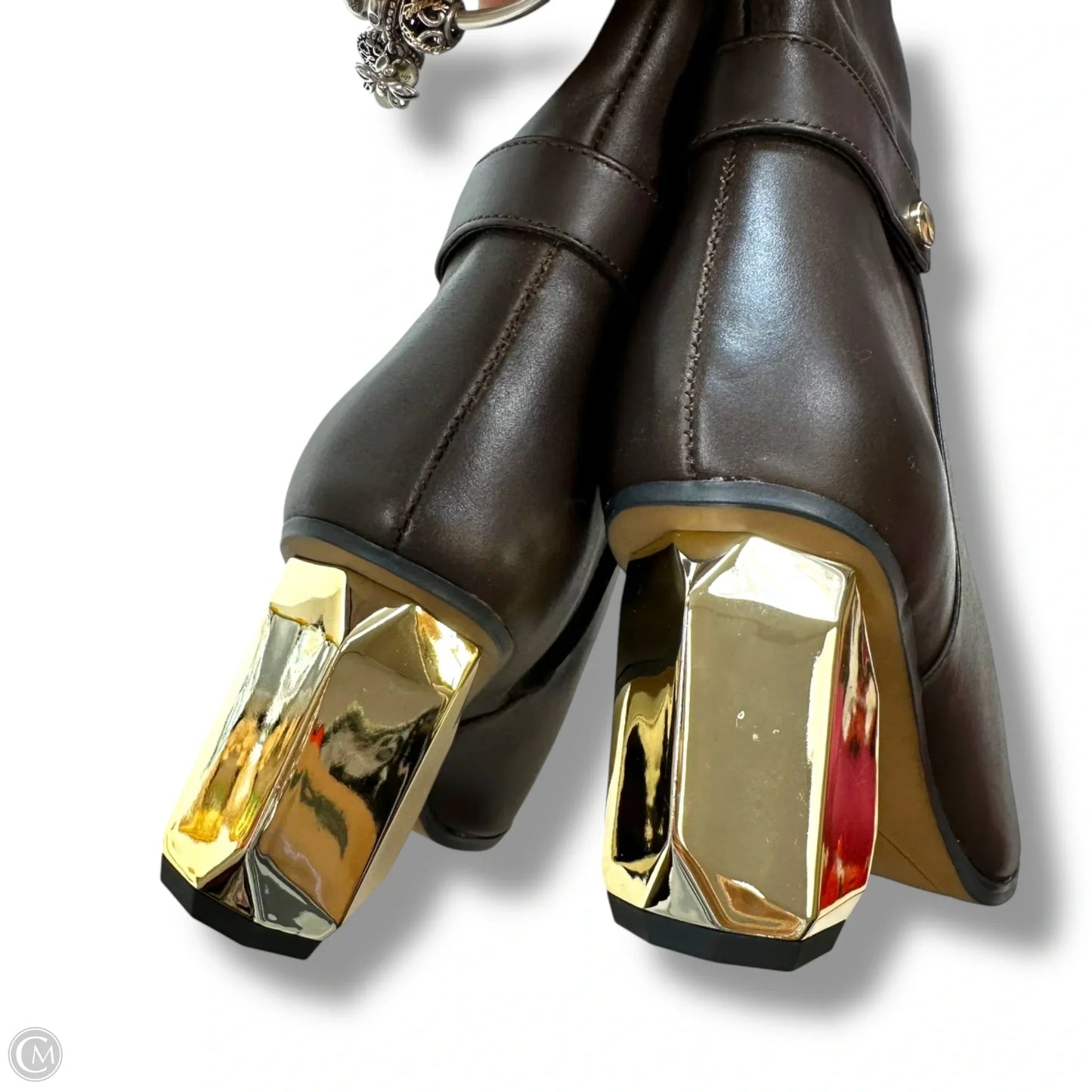 Boots Mid-calf Heels By Franco Sarto In Brown, Size: 8