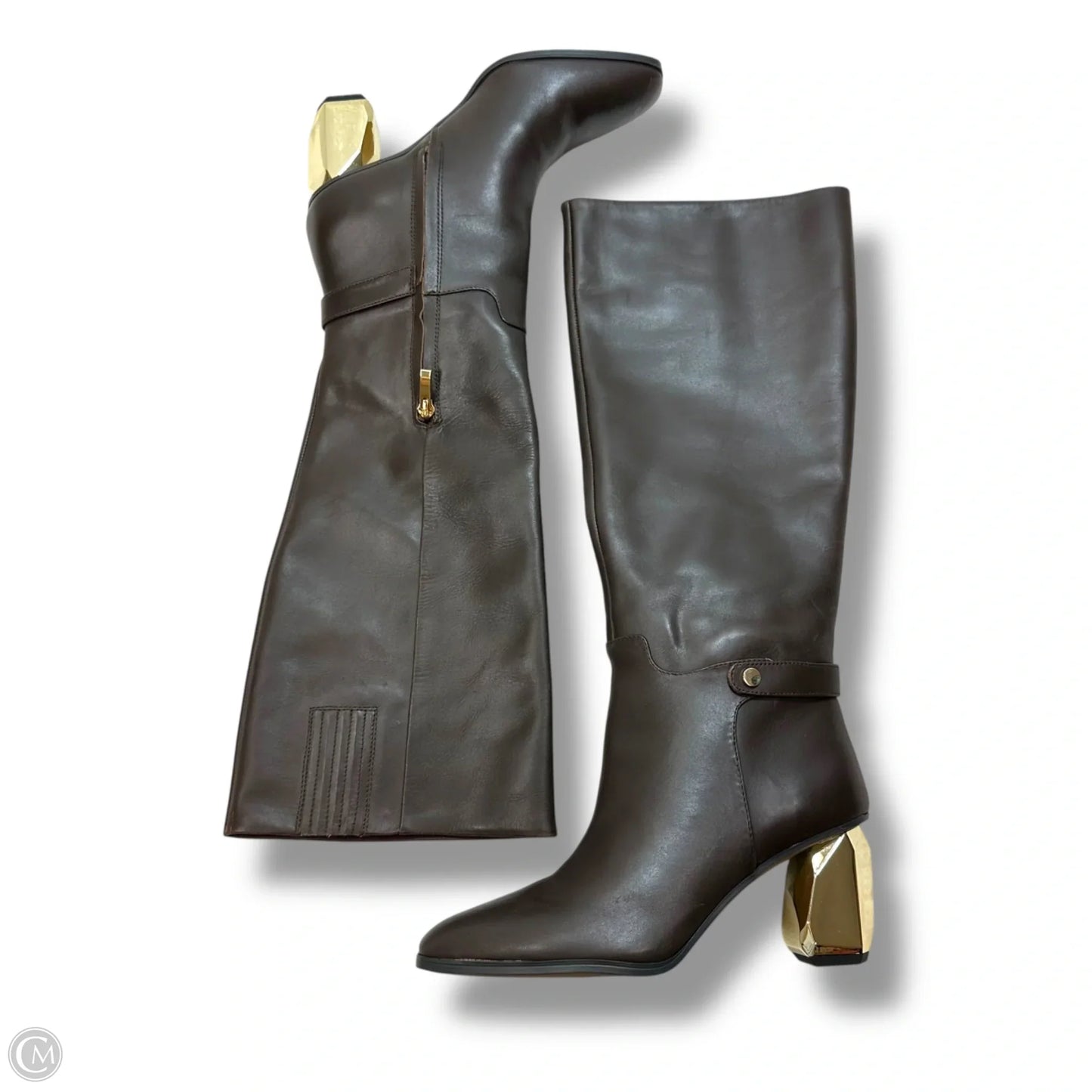 Boots Mid-calf Heels By Franco Sarto In Brown, Size: 8