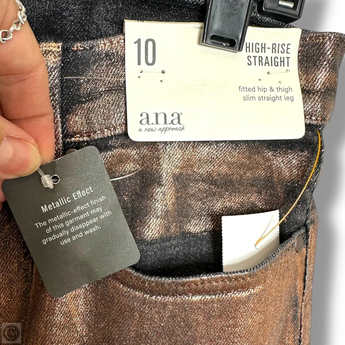 Jeans high rise Straight By Ana In Copper, Size: 10