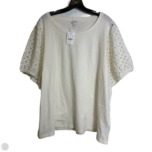 Top Short Sleeve Basic By J. Crew In Ivory