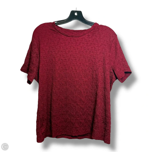 Top Short Sleeve By Simply Vera In Red, Size: Xxl
