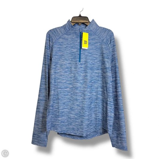 Athletic Top Long Sleeve Collar By All In Motion In Blue, Size: L