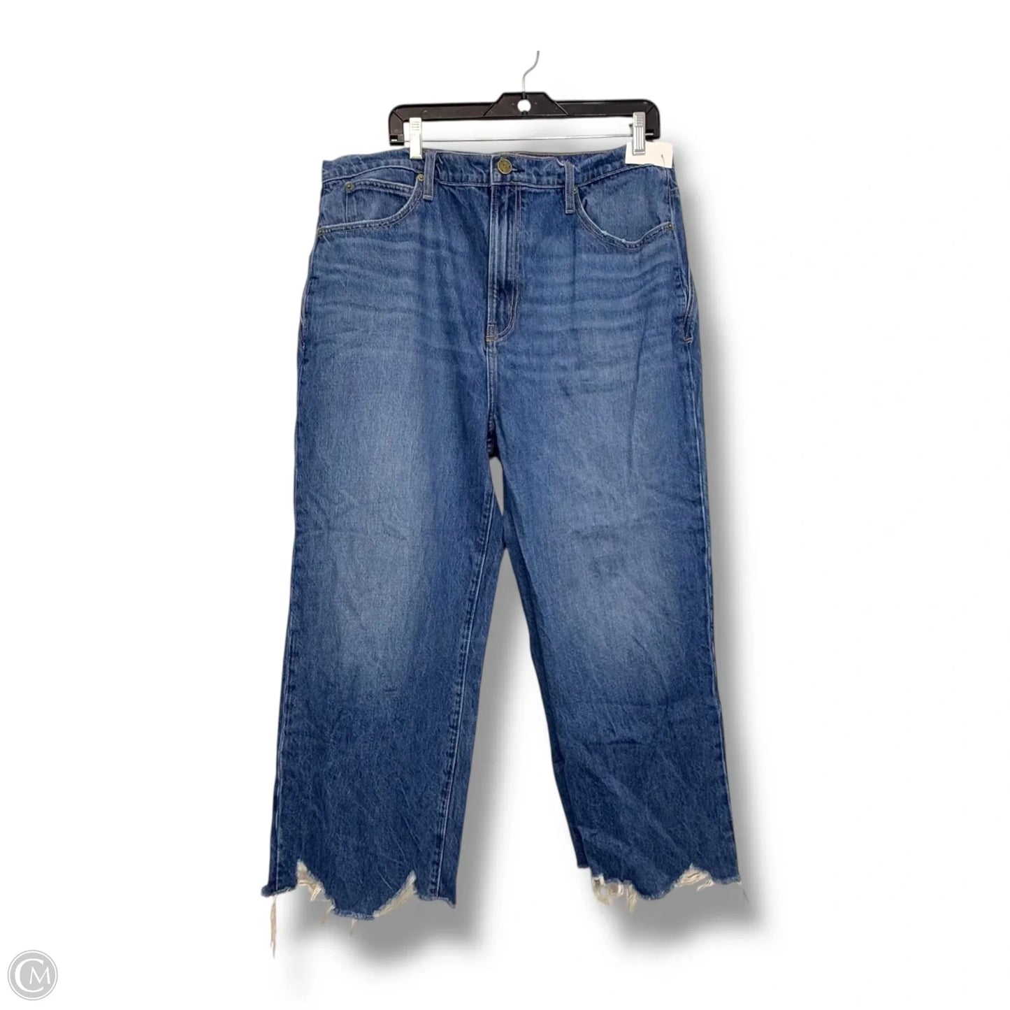 Jeans Wide Leg By Frame In Blue Denim, Size: 16