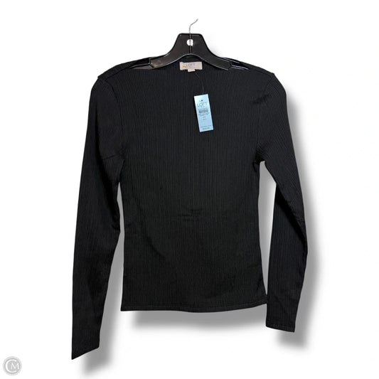 Top Long Sleeve By Loft In Black, Size: Xsp