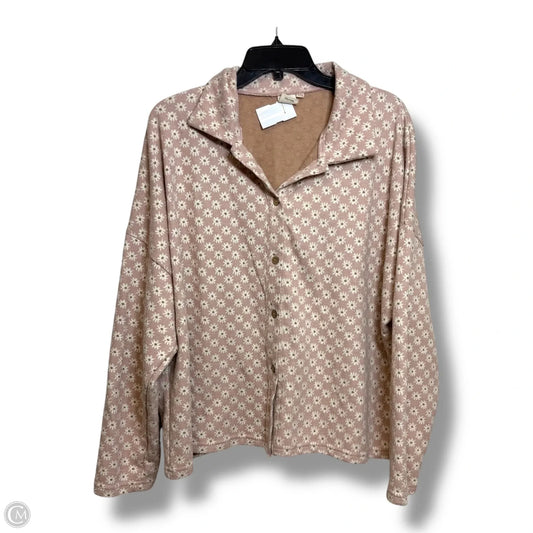 Jacket Shirt By Clothes Mentor In Floral Print, Size: 2x