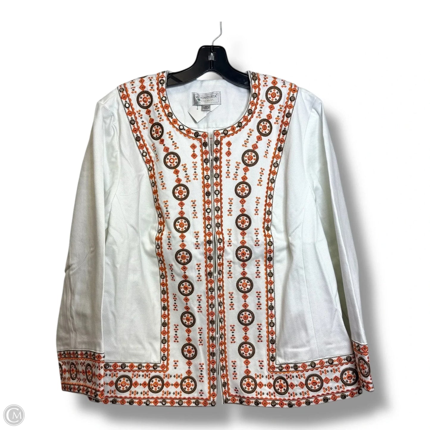 Blazer By Clothes Mentor In White, Size: 2x