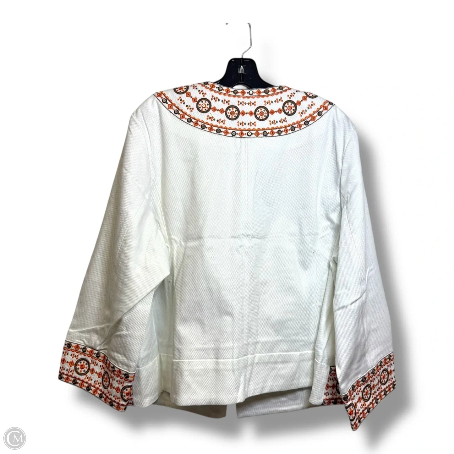 Blazer By Clothes Mentor In White, Size: 2x