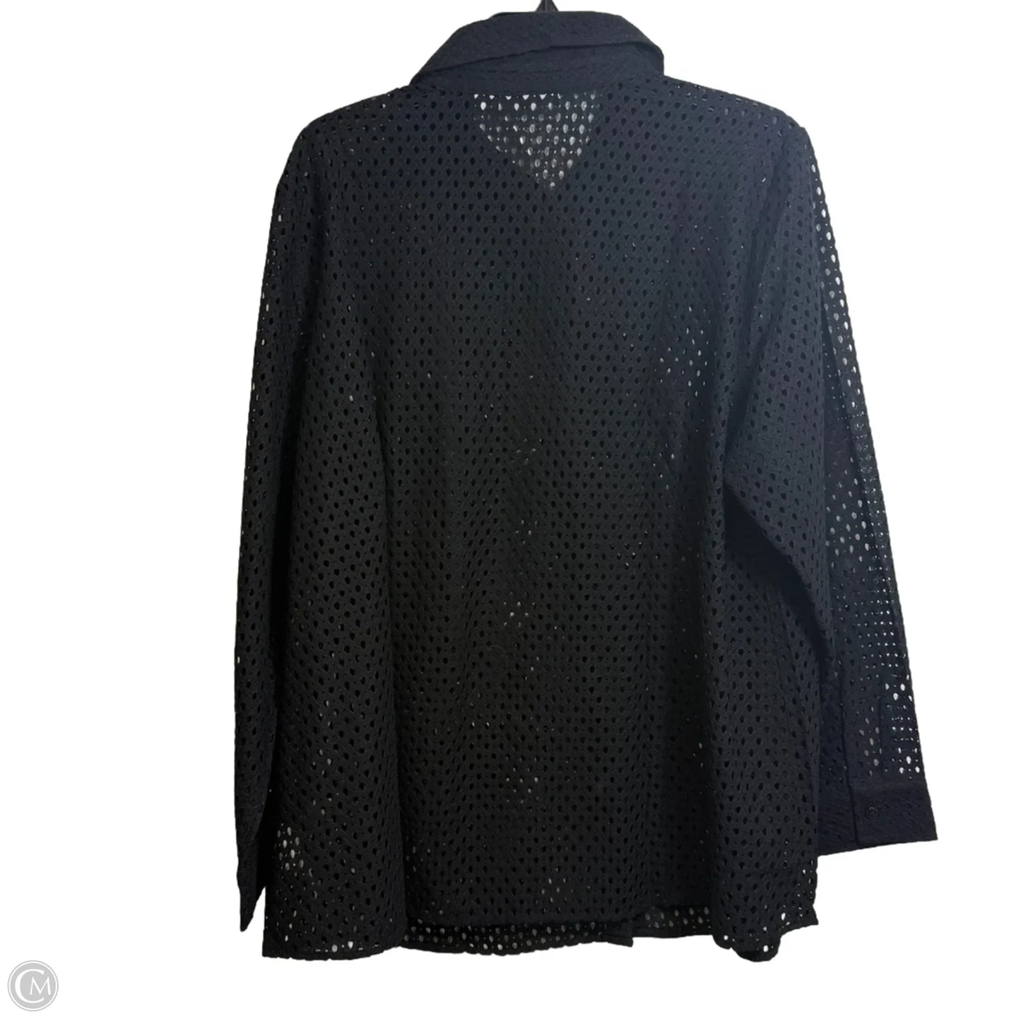 Top Long Sleeve By Denim And Co Qvc In Black, Size: 2x