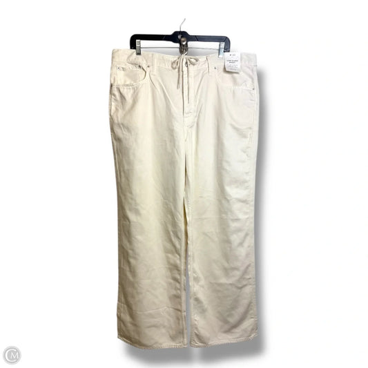 Pants low slung baggy Wide Leg By Madewell In Ivory, Size: 16
