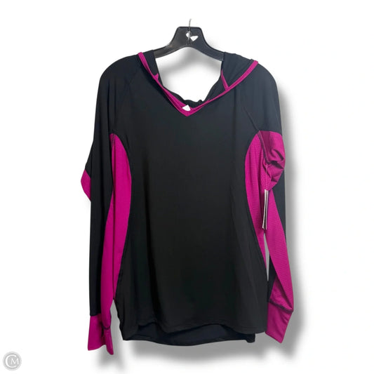 Athletic Top Long Sleeve Hoodie By Jockey In Black, Size: L