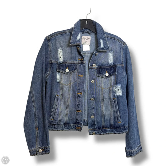 Jacket Denim By Love Tree In Blue Denim, Size: S
