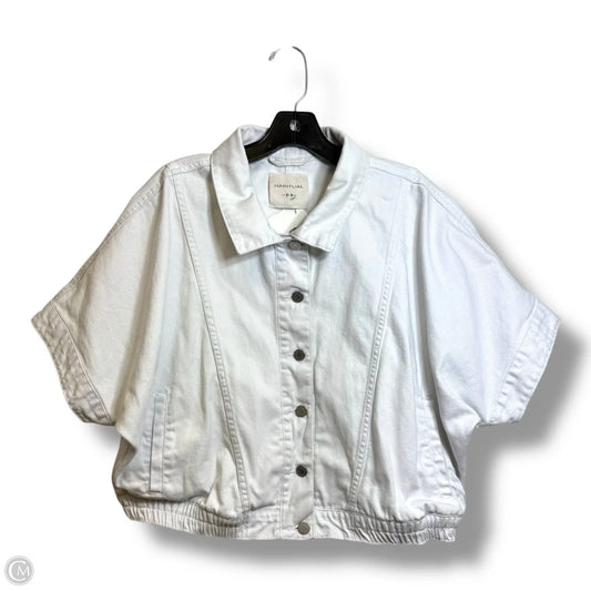 Jacket Denim By Tribal In White Denim, Size: L