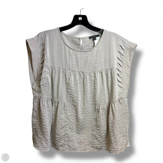 Top Sleeveless By Adrianna Papell In Beige, Size: M