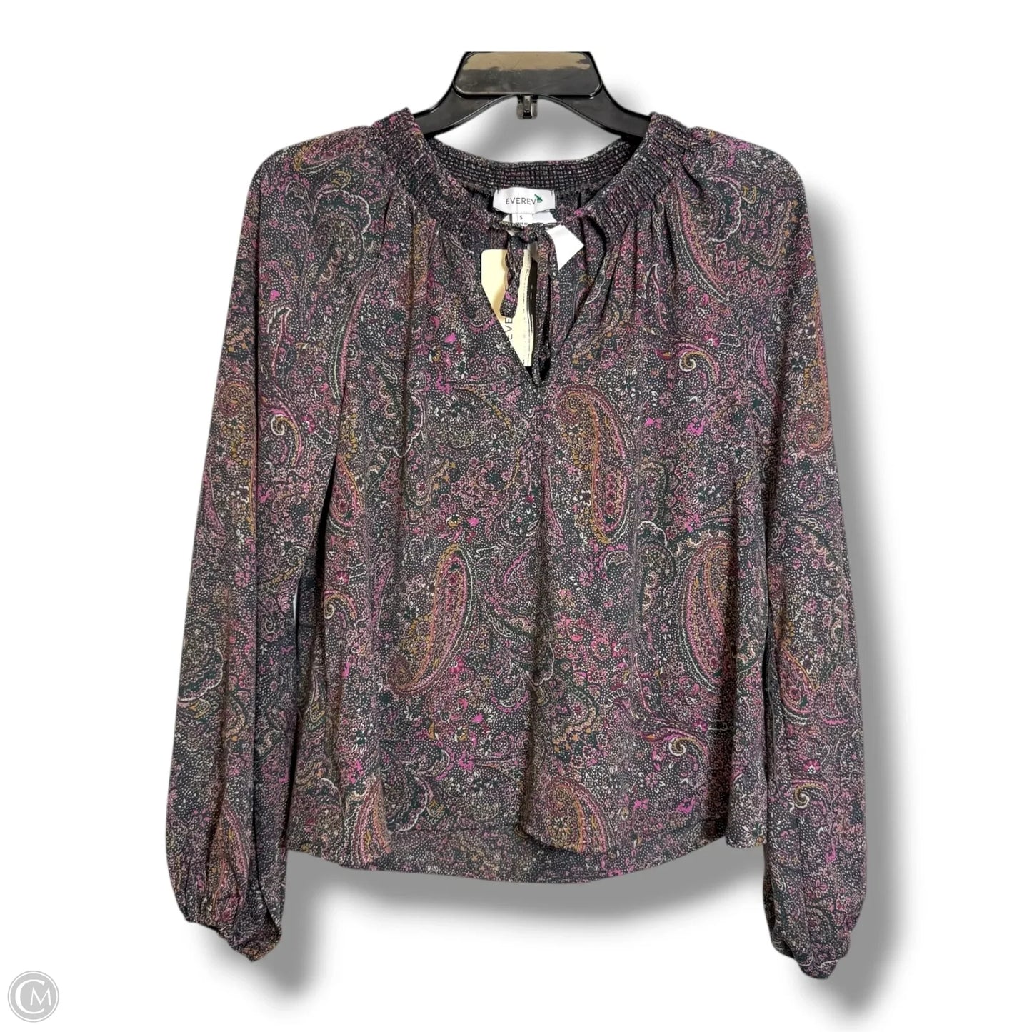 Top Long Sleeve By Evereve In Multi-colored, Size: S